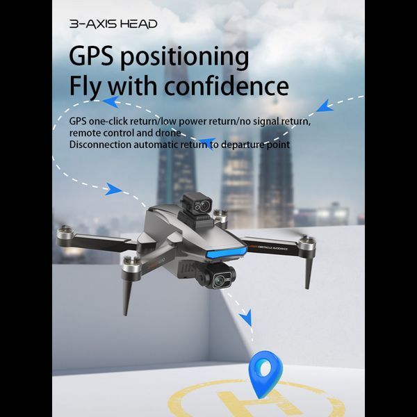 Квадрокоптер S187 GPS 4K FPV &mdash; дрон з екраном 4,5" і лазерним обходом перешкод S187 фото