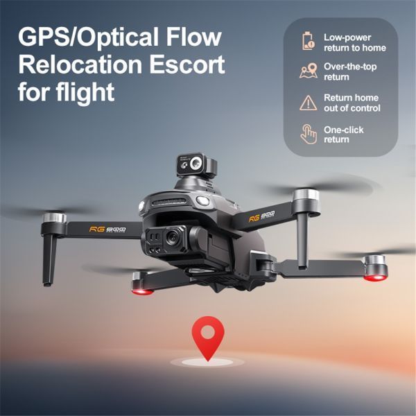 Квадрокоптер RG800 MAX Бездротовий дрон з подвійною камерою, GPS-позиціонуванням, системою обходу перешкод і FPV-режимом RG800M фото