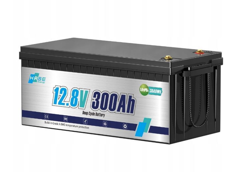 Акумулятор LiFePO4 12,8 V 300 Ah (3,84 кВт&middot;год) HRBEnergyс BMS для систем резервного живлення 17120 фото