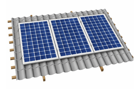 Комплект кріплень для 3 сонячних панелей 30 мм AXIOMA Energy на оцинкований профіль (паралельно даху) СОМ3-О фото