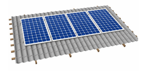 Комплект кріплень для 4 сонячних панелей 30 мм AXIOMA Energy на оцинкований профіль (паралельно даху) СОМ4-О фото