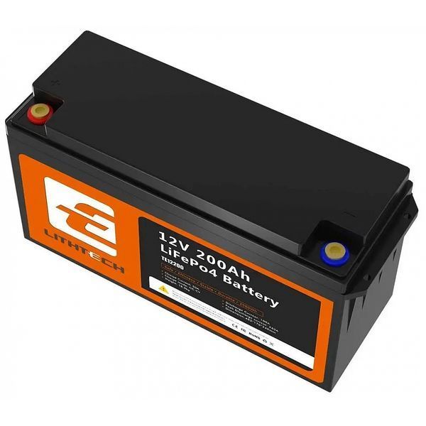 LiFePO4 акумулятор 12V 200Ah Lithtech з Bluetooth, підігрівом та BMS &mdash; для резервного живлення, інвертора, сонячної системи 17126 фото