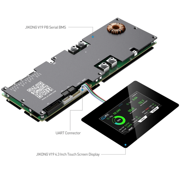 Дисплей JIKONG JKBMS V19 4.3" сенсорний TFT для BMS JK з CAN та RS485 JKBMS V19 4.3"NEW фото