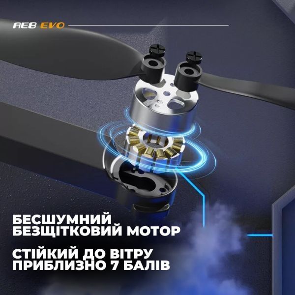 Професійний квадрокоптер AE8 EVO з камерою 4K, GPS 3 км пульт з екраном на пульті 25 хв. AE8EVO фото