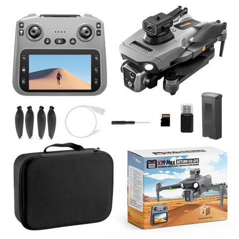 Квадрокоптер K19 MAX з GPS, пульт з екраном 5.9&Prime;, Wi-Fi FPV, безщіткові мотори, дальність до 1200 м, до 20 хв польоту, кейс K19MAX фото