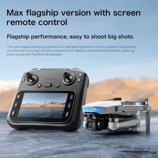 Квадрокоптер S-X1 Max з GPS і 4K камерою, пульт з екраном, EIS, 5G Wi-Fi, до 3 км SX1 фото