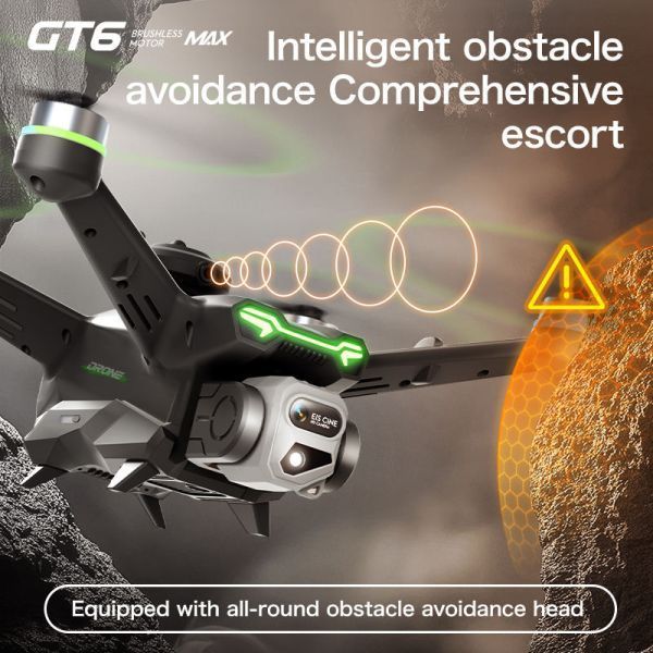 Квадрокоптер GT6 MAX з RC-пультом, FPV камерою HD, складаний дрон для початківців, дальність до 1,5 км, час польоту до 15 хв GT6MAX фото