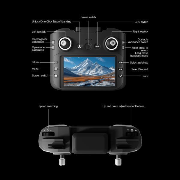 Квадрокоптер GT6 MAX з RC-пультом, FPV камерою HD, складаний дрон для початківців, дальність до 1,5 км, час польоту до 15 хв GT6MAX фото