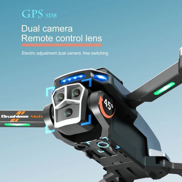 Квадрокоптер S158 MAX Радіокерований дрон з пультом з екраном GPS FPV 4K до 2 км. 20 хв S158MAX фото
