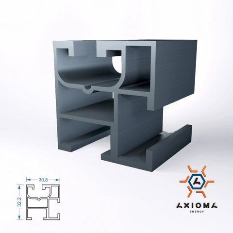 Профіль несучий алюмінієвий 6005 Т6 3532 мм, AXIOMA energy 301,5 фото