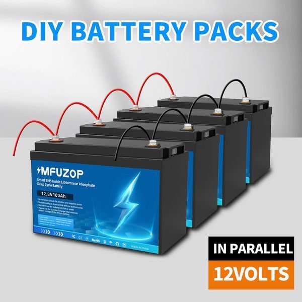 LiFePO4 12V 100Ah Акумулятор MFUZOP 1280Wh, 100A, BMS 17090 фото