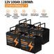 LiFePO4 12V 100Ah Акумулятор Mfuzop 1280Wh, 100A, BMS для ДБЖ з складними ручками 17108 фото 7