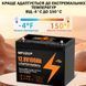 LiFePO4 12V 100Ah Акумулятор Mfuzop 1280Wh, 100A, BMS для ДБЖ з складними ручками 17108 фото 2